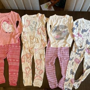 Lot of 4 Carter’s Long Sleeve Pajamas 3T